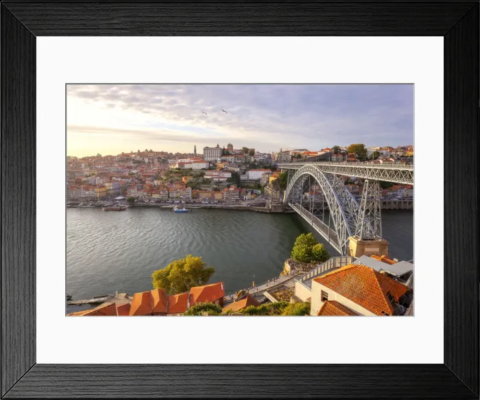 Framed Print : Overview of Porto old town and Dom Luis I Bridge, Vila Nova de Gaia, Porto, Portugal Framed Print : Overview of Porto old town and Dom Luis I Bridge, Vila Nova de Gaia, Porto, Portugal