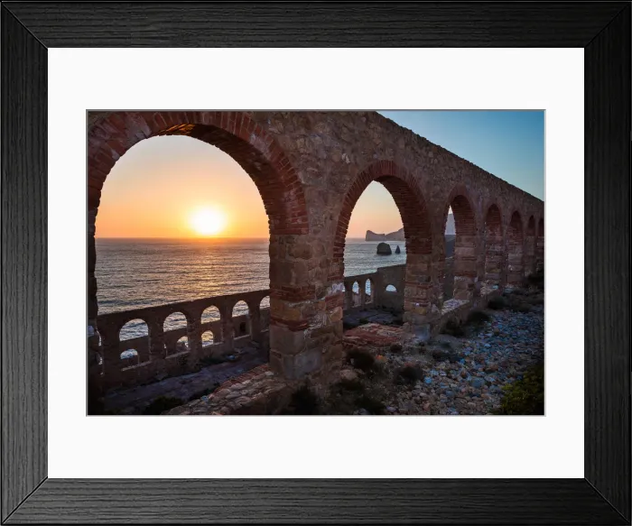 Framed Print : Italy, Sardinia, Sulcis-Iglesiente, Nebida. Sunset at washery Lamarmora ruins Framed Print : Italy, Sardinia, Sulcis-Iglesiente, Nebida. Sunset at washery Lamarmora ruins