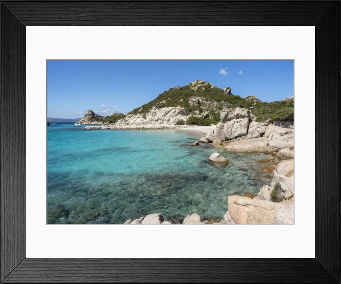 Framed Print : Italy, Sardinia, Gallura, Spargi Isle, Cala Corsara. Cala Corsara by Spargi isle is a