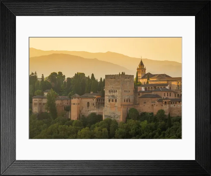 Framed Print : Alhambra from Mirador de San Nicolas, Granada, Andalusia, Spain Framed Print : Alhambra from Mirador de San Nicolas, Granada, Andalusia, Spain