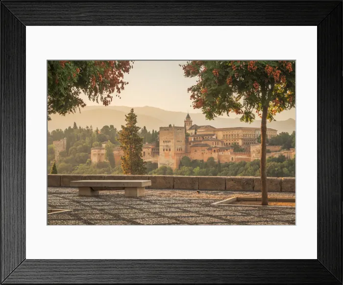 Framed Print : Mirador de San Nicolas with the Alhambra in the background, Granada, Andalusia, Spain Framed Print : Mirador de San Nicolas with the Alhambra in the background, Granada, Andalusia, Spain