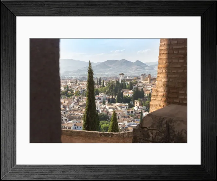 Framed Print : Albaicin quarter seen from the Alcazabas Towers, AlGranada, Andalusia, Spain Framed Print : Albaicin quarter seen from the Alcazabas Towers, AlGranada, Andalusia, Spain
