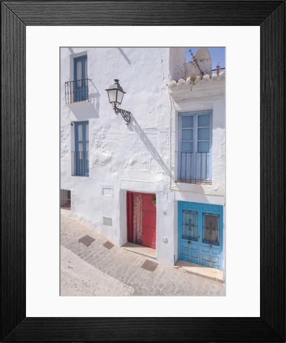Framed Print : The typical Facade of a building in the Moorish-Mudejar district of Frigiliana Framed Print : The typical Facade of a building in the Moorish-Mudejar district of Frigiliana