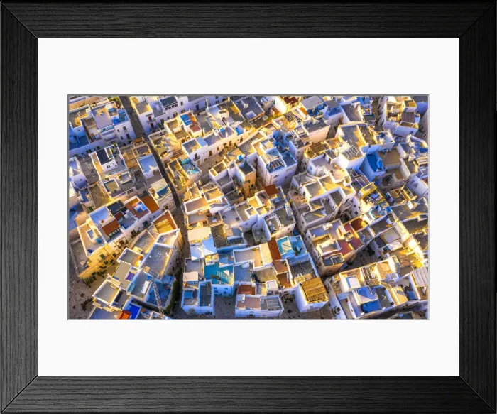 Framed Print : Aerial view of the traditional roofs of Polignano a Mare, Apulia, Italy Framed Print : Aerial view of the traditional roofs of Polignano a Mare, Apulia, Italy