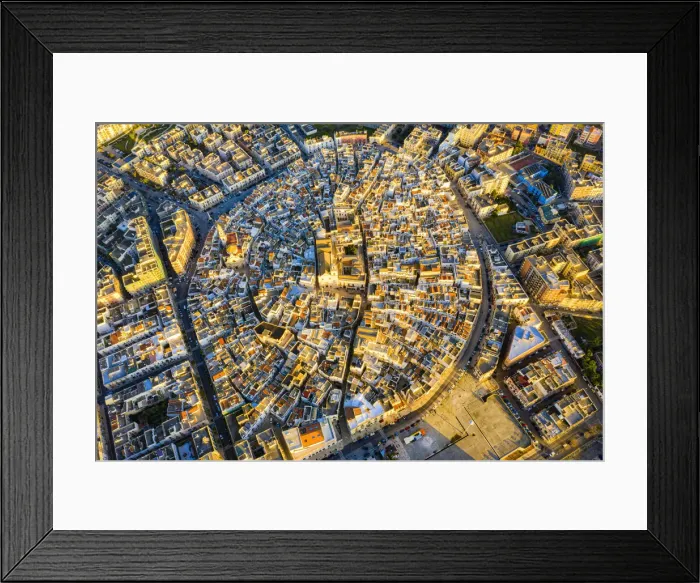 Framed Print : Aerial zenithal view of Putignano. Putignano, Apulia, Italy Framed Print : Aerial zenithal view of Putignano. Putignano, Apulia, Italy