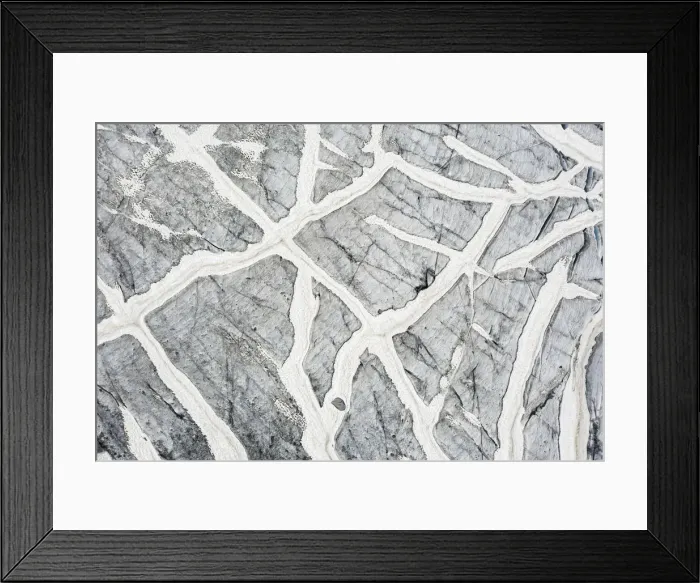 Framed Print : Aerial zenithal view of the summer thaw of Fellaria Glacier Framed Print : Aerial zenithal view of the summer thaw of Fellaria Glacier