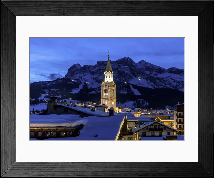Framed Print : Italy, Veneto, Belluno district, Boite Valley, the bell tower symbol of Cortina d Ampezzo Framed Print : Italy, Veneto, Belluno district, Boite Valley, the bell tower symbol of Cortina d Ampezzo