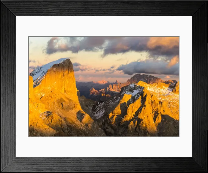 Framed Print : Italy, Trentino, Trento district, aerial view of Punta Penia Framed Print : Italy, Trentino, Trento district, aerial view of Punta Penia