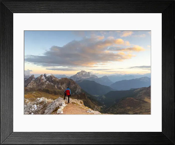 Framed Print : Italy, Veneto, Belluno district, mount Averau, high angle view of Giau pass Framed Print : Italy, Veneto, Belluno district, mount Averau, high angle view of Giau pass