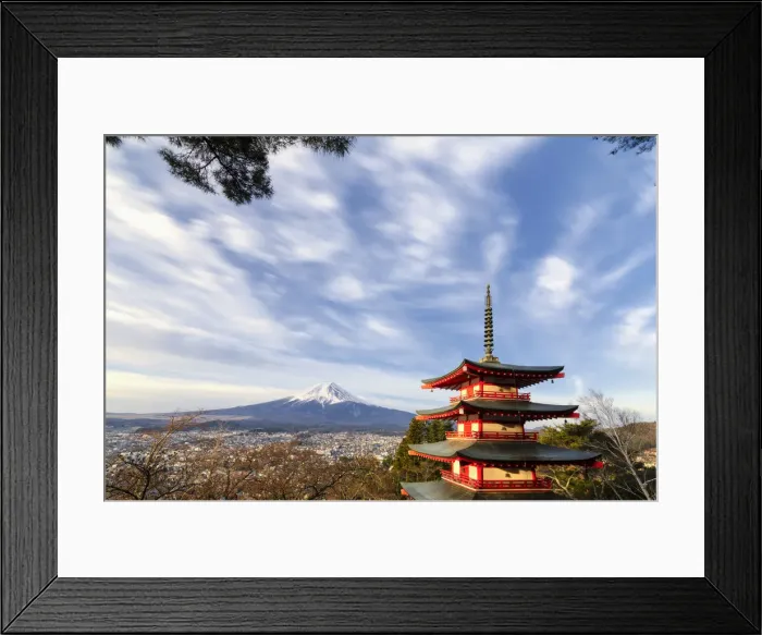 Framed Print : Chureito pagoda and Fuji Yama, Fujiyoshida, Yamanashi, Japan Framed Print : Chureito pagoda and Fuji Yama, Fujiyoshida, Yamanashi, Japan