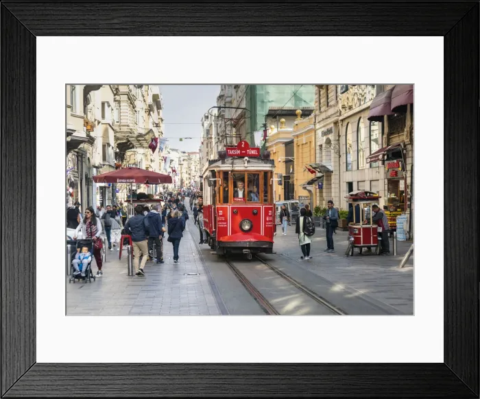 Framed Print : Tramway along the Istiklal Caddesi avenue. Istanbul, Turkey Framed Print : Tramway along the Istiklal Caddesi avenue. Istanbul, Turkey