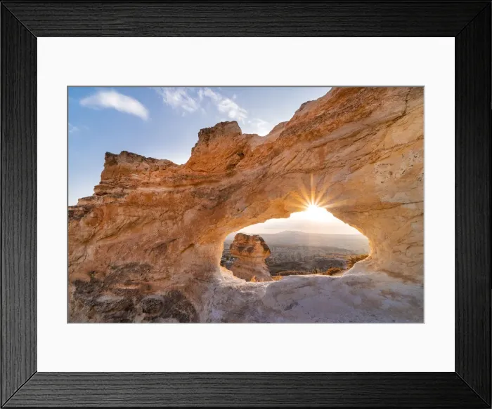 Framed Print : Tuff arch stone with backlight. Rose valley, Goreme, Kaisery district, Anatolia, Turkey Framed Print : Tuff arch stone with backlight. Rose valley, Goreme, Kaisery district, Anatolia, Turkey