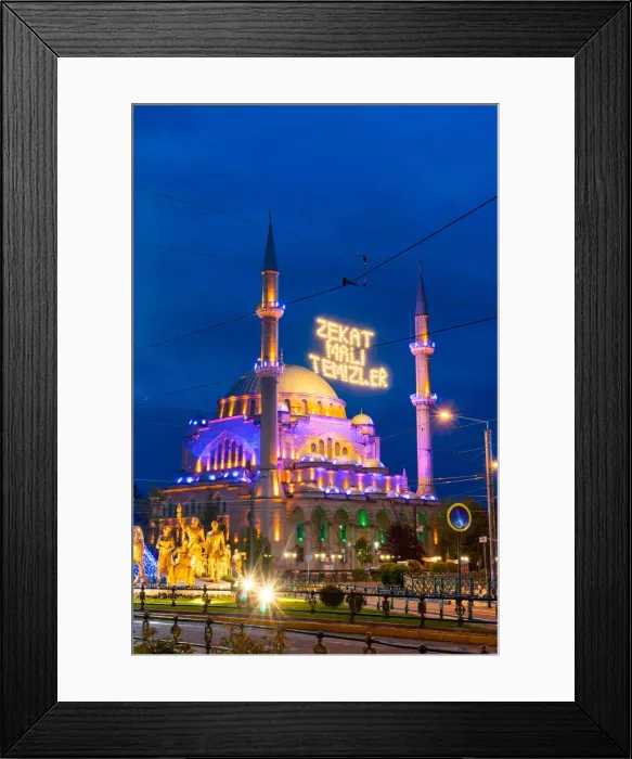Framed Print : Resadiye mosque in ramadam period at twilight. Eskisehir, Anatolia region, Turkey Framed Print : Resadiye mosque in ramadam period at twilight. Eskisehir, Anatolia region, Turkey