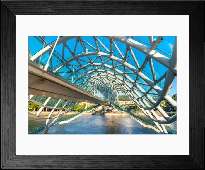 Framed Print : Pace bridge architecture from inside. Tbilisi, Georgia Framed Print : Pace bridge architecture from inside. Tbilisi, Georgia