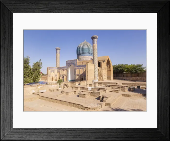 Framed Print : Persian architecture in the Tamerlane mausoleum at Samarkand