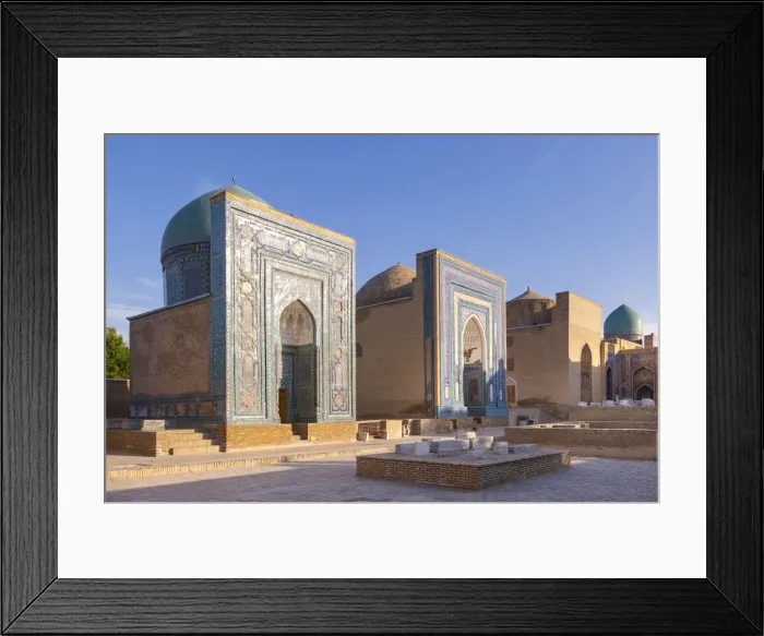 Framed Print : Shah i Zinda mausoleum complex in Samarkand. Sammarcanda, Uzbekistan, Central Asia Framed Print : Shah i Zinda mausoleum complex in Samarkand. Sammarcanda, Uzbekistan, Central Asia