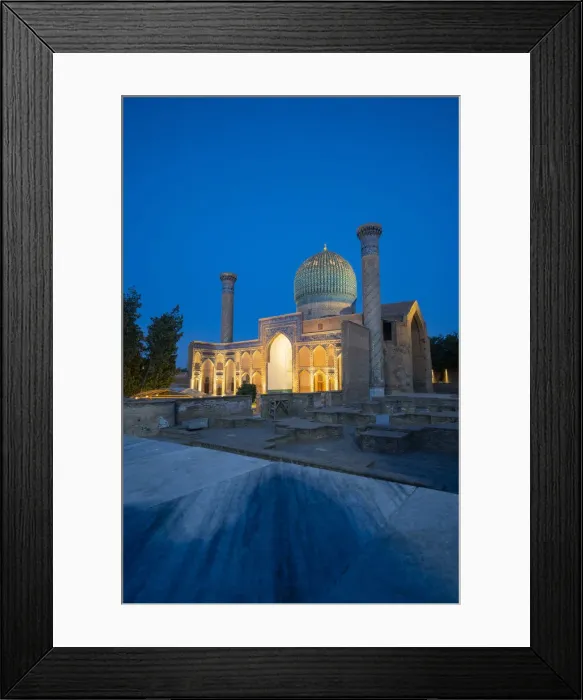 Framed Print : Tamerlane, Timur, mausoleum in Samarkand at the dusk. Sammarcanda, Uzbekistan Framed Print : Tamerlane, Timur, mausoleum in Samarkand at the dusk. Sammarcanda, Uzbekistan