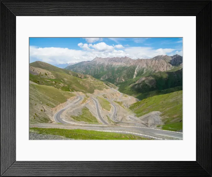 Framed Print : Taldyk pass road from Osh to Sary Tash, a part of Pamir Highway Framed Print : Taldyk pass road from Osh to Sary Tash, a part of Pamir Highway