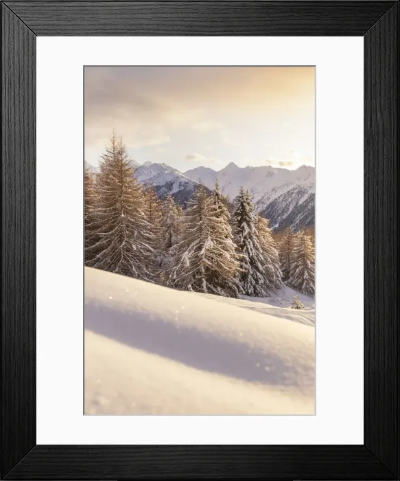 Framed Print : Winter landscape after snowfall in mountains. Trivigno, Aprica pass, Valtellina Framed Print : Winter landscape after snowfall in mountains. Trivigno, Aprica pass, Valtellina