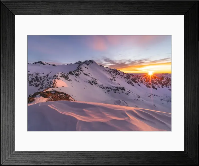 Framed Print : Mountain landscape from italian Alps during a winter sunrise Framed Print : Mountain landscape from italian Alps during a winter sunrise