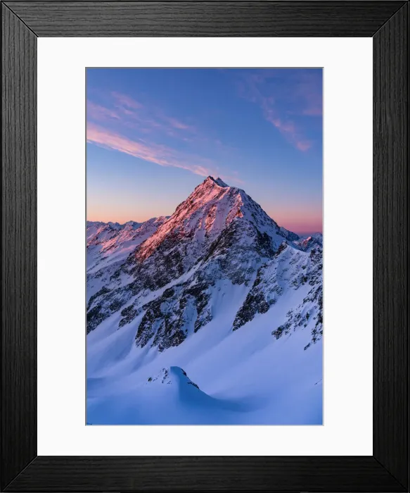 Framed Print : Sunrisescape from a summit of Stelvio National Park during winter Framed Print : Sunrisescape from a summit of Stelvio National Park during winter