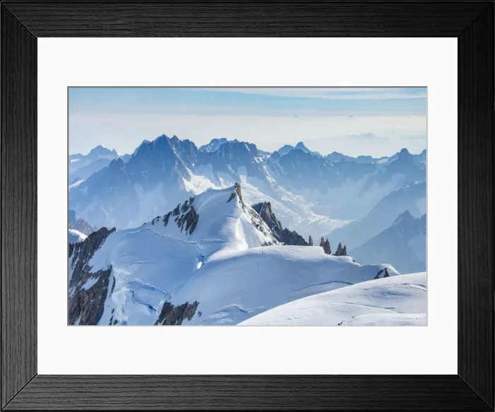 Framed Print : Mount Maudit and others 4000 peak of Blanc group, by aerial view over Mont Banc summit Framed Print : Mount Maudit and others 4000 peak of Blanc group, by aerial view over Mont Banc summit