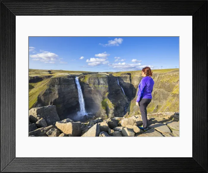 Framed Print : Haifoss waterfall at Fossa river (Southern Region, Iceland, Europe) (MR) Framed Print : Haifoss waterfall at Fossa river (Southern Region, Iceland, Europe) (MR)