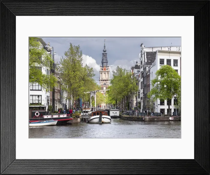 Framed Print : The Zuiderkerk (Southern Church) in the Nieuwmarkt area of Amsterdam (North Holland