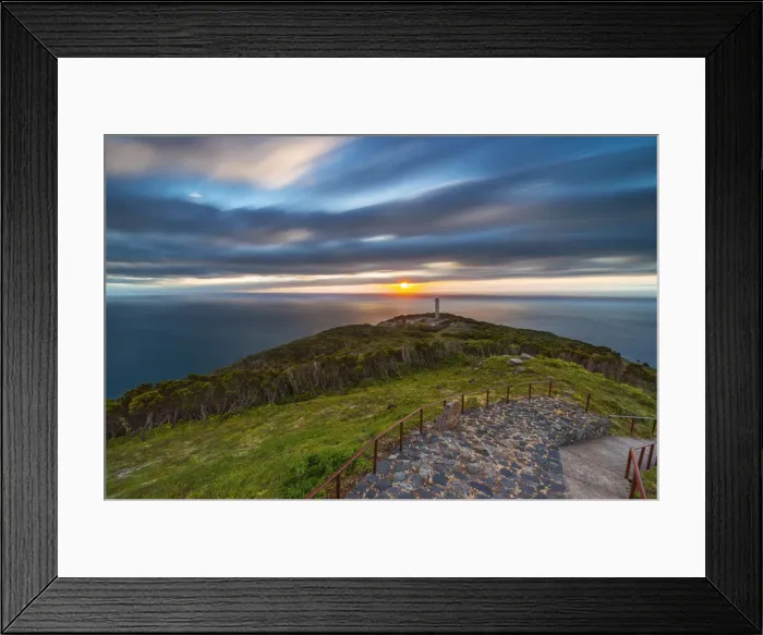 Framed Print : Sunset at Ponta Dos Rosais Lighthouse, Rosais, Velas, Sao Jorge, Azores, Portugal