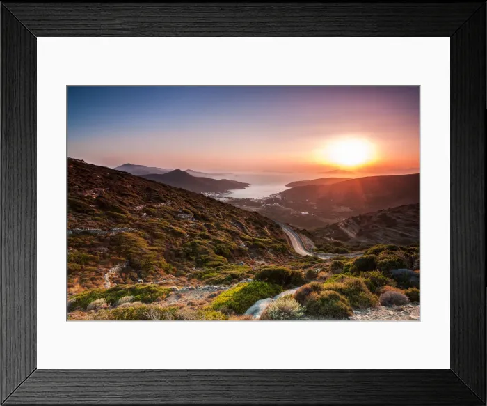 Framed Print : Sunset over Katapola at Amorgos island, Amorgos, Nasso, Greece, Cyclades islands Framed Print : Sunset over Katapola at Amorgos island, Amorgos, Nasso, Greece, Cyclades islands