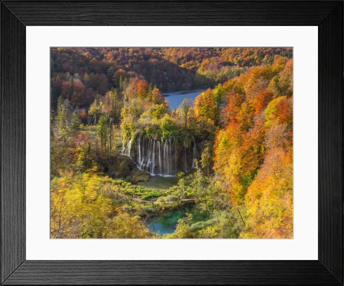 Framed Print : Plitvice at autumn, Plitvicka jezera National Park, Lika and Segna region
