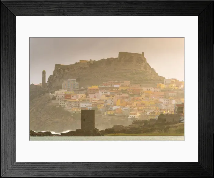 Framed Print : Castelsardo at dawn, Sassari province, Sardinia, Italy