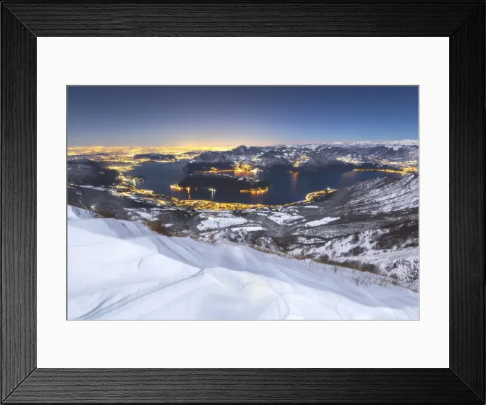 Framed Print : Brescia prealpi in winter season, Brescia province, Lombardy district, Italy Framed Print : Brescia prealpi in winter season, Brescia province, Lombardy district, Italy