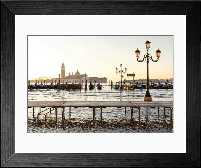 Framed Print : Sunrise in St Mark, view towards San Giorgio Maggiore. Venice, Veneto, Italy Framed Print : Sunrise in St Mark, view towards San Giorgio Maggiore. Venice, Veneto, Italy