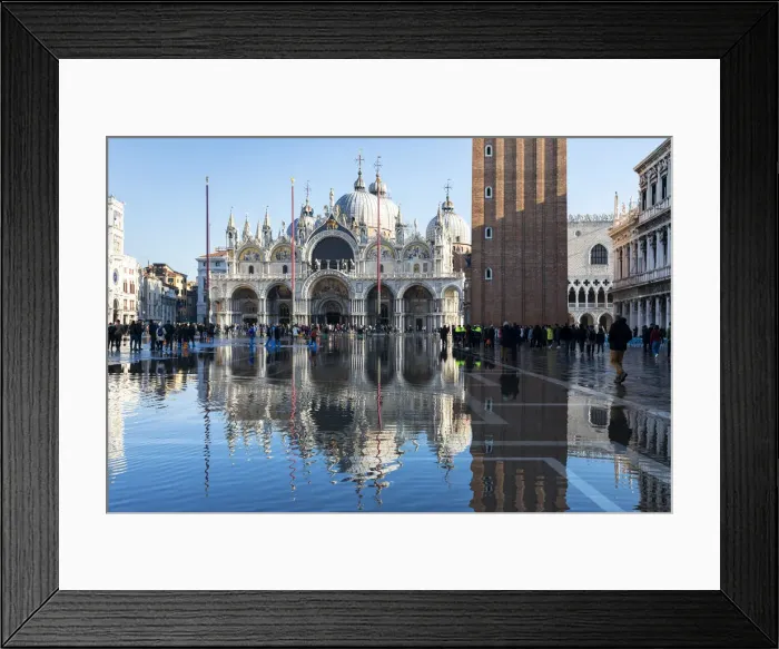 Framed Print : High tide in St Marks Square. Venice, Veneto, Italy Framed Print : High tide in St Marks Square. Venice, Veneto, Italy