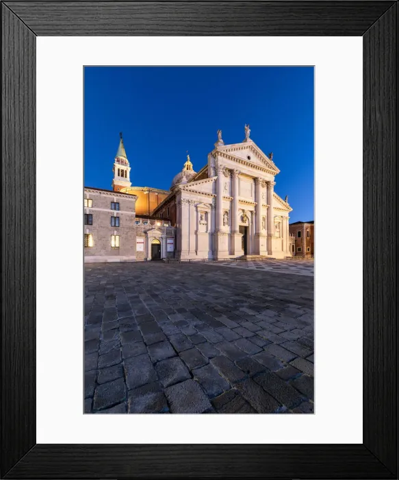 Framed Print : San Giorgio Maggiore church at dusk, Venice, Veneto, Italy, Europe Framed Print : San Giorgio Maggiore church at dusk, Venice, Veneto, Italy, Europe