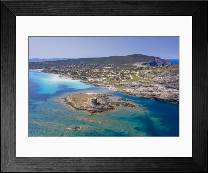 Framed Print : La Pelosa Beach and Tower of the Falcon in Stintino, Sassari, Sardinia, Italy Framed Print : La Pelosa Beach and Tower of the Falcon in Stintino, Sassari, Sardinia, Italy