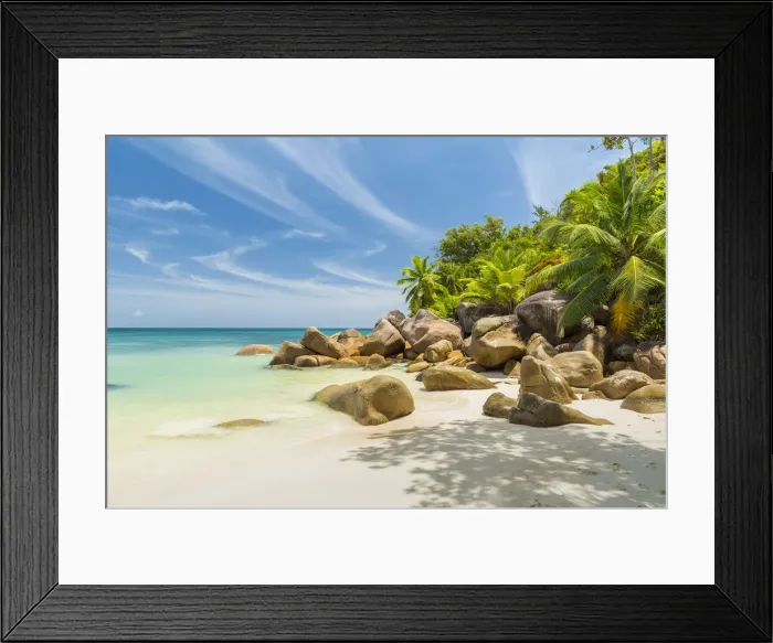Framed Print : Petite Anse Kerlan beach, Praslin, Seychelles Framed Print : Petite Anse Kerlan beach, Praslin, Seychelles