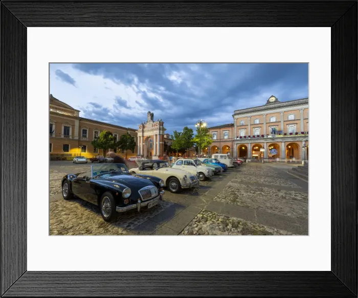 Framed Print : Historic cars parade in Ganganelli Square, Santarcangelo di Romagna, Rimini Framed Print : Historic cars parade in Ganganelli Square, Santarcangelo di Romagna, Rimini
