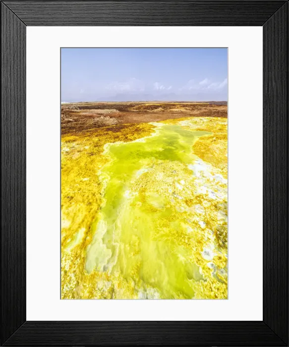 Framed Print : Pools of volcanic acid sulphur, Dallol, Danakil Depression, Afar Region, Ethiopia, Africa Framed Print : Pools of volcanic acid sulphur, Dallol, Danakil Depression, Afar Region, Ethiopia, Africa