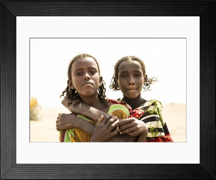 Framed Print : Portrait of young sisters girls with braids, Asaita, Afar Region, Ethiopia, Africa Framed Print : Portrait of young sisters girls with braids, Asaita, Afar Region, Ethiopia, Africa
