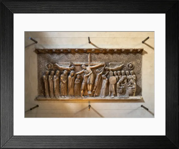 Framed Print : The Deposition (La Deposizione), marble bas-relief, an masterpiece of Benedetto Antelami Framed Print : The Deposition (La Deposizione), marble bas-relief, an masterpiece of Benedetto Antelami