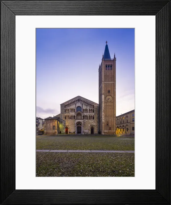 Framed Print : Piazza Duomo with Cathedral and bell tower. Parma, Emilia Romagna, Italy Framed Print : Piazza Duomo with Cathedral and bell tower. Parma, Emilia Romagna, Italy