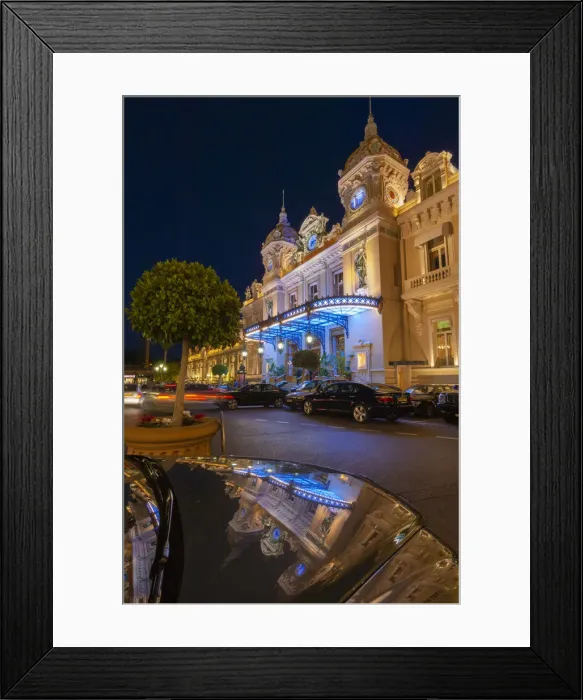Framed Print : Principaute de Monaco, Place du Casino at dusk Framed Print : Principaute de Monaco, Place du Casino at dusk