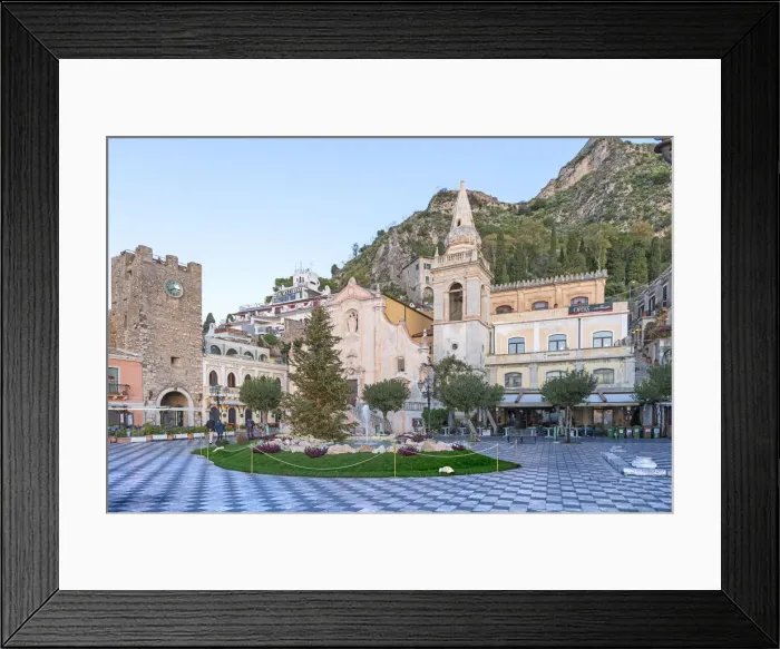 Framed Print : Taormina square. Europe, Italy, Sicily, Messina province, Taormina Framed Print : Taormina square. Europe, Italy, Sicily, Messina province, Taormina