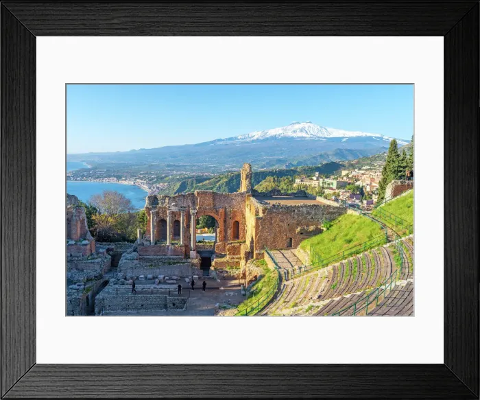 Framed Print : Theatre Grego-Romano antique of Taormina. Europe, Italy, Sicily, Messina province Framed Print : Theatre Grego-Romano antique of Taormina. Europe, Italy, Sicily, Messina province