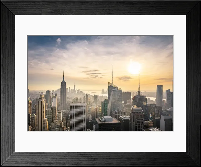 Framed Print : Manhattan skyline with the Empire State Building, New York City, USA Framed Print : Manhattan skyline with the Empire State Building, New York City, USA