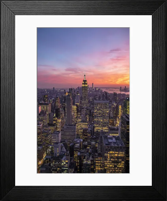 Framed Print : Manhattan skyline with the Empire State Building, New York City, USA Framed Print : Manhattan skyline with the Empire State Building, New York City, USA