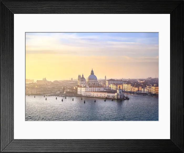 Framed Print : Punta della Dogana during sunset as seen from St George island. Venice, Veneto, Italy Framed Print : Punta della Dogana during sunset as seen from St George island. Venice, Veneto, Italy