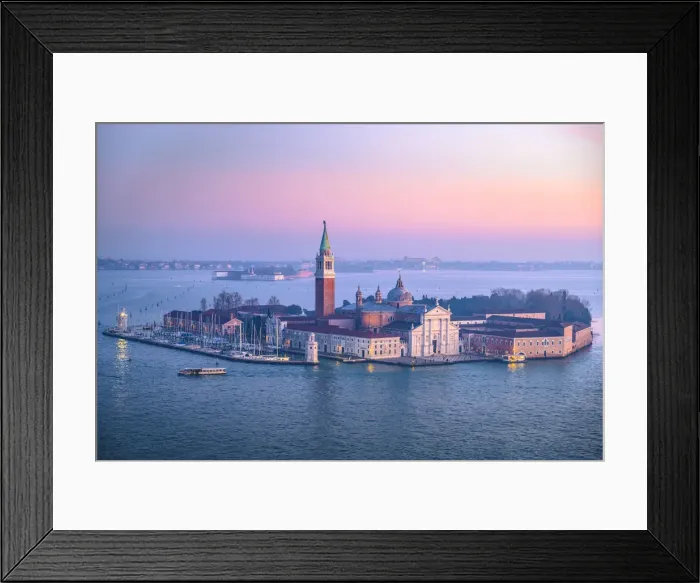Framed Print : Island of San Giorgio at dusk. Venice, Veneto, Italy Framed Print : Island of San Giorgio at dusk. Venice, Veneto, Italy